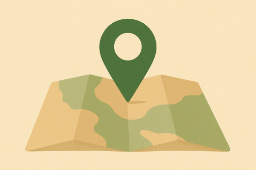 Mappa con pin di posizione